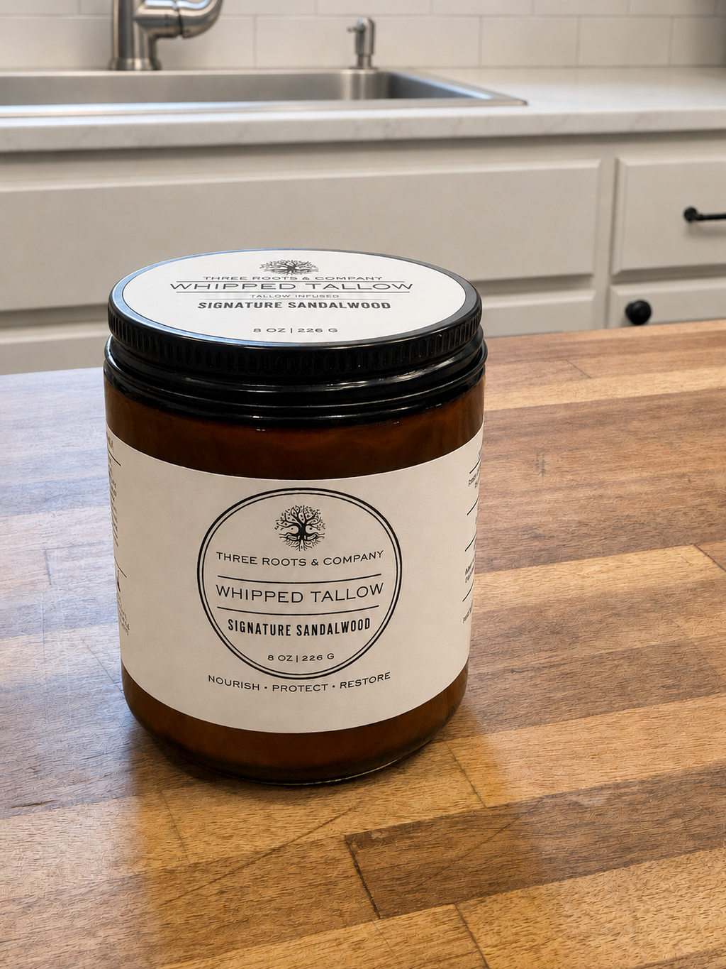Calendula & Rose Petal Infused Whipped Tallow – Full Body Moisturizer - SIGNATURE SANDALWOOD