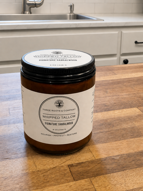 Calendula & Rose Petal Infused Whipped Tallow – Full Body Moisturizer - SIGNATURE SANDALWOOD