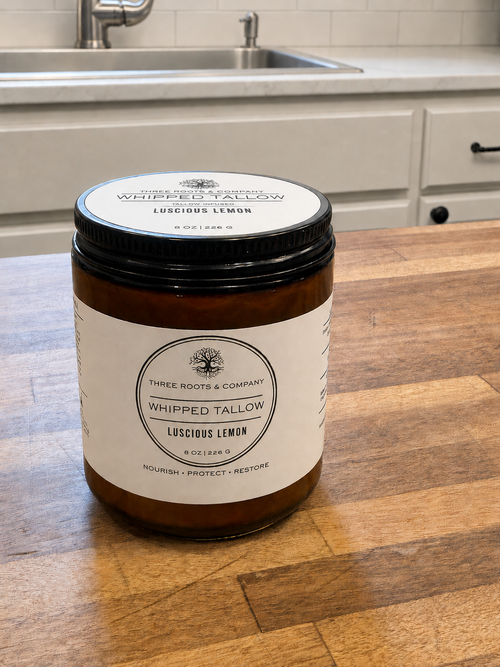 Calendula & Rose Petal Infused Whipped Tallow – Full Body Moisturizer - LUSCIOUS LEMON