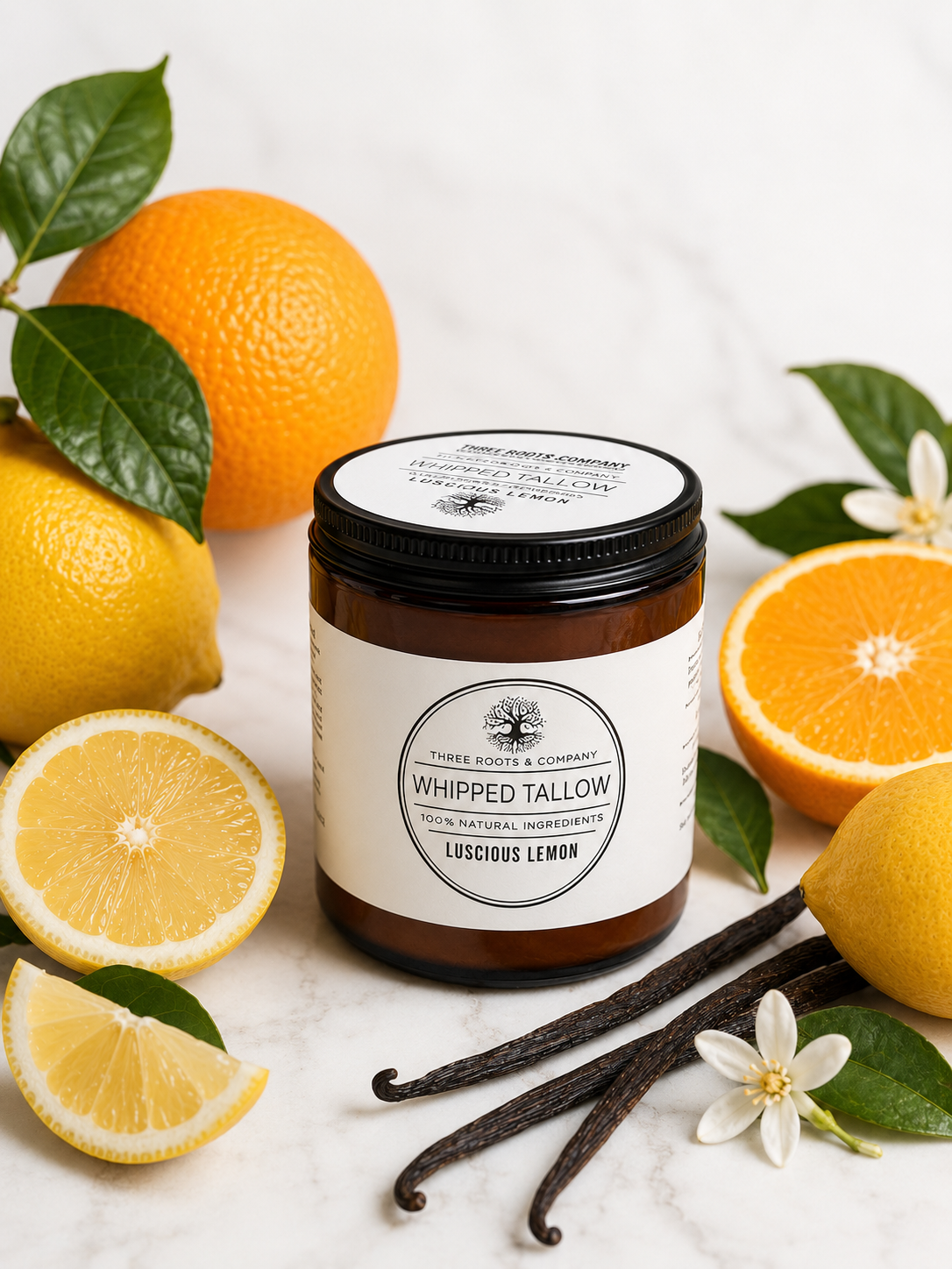 Calendula & Rose Petal Infused Whipped Tallow – Full Body Moisturizer - LUSCIOUS LEMON