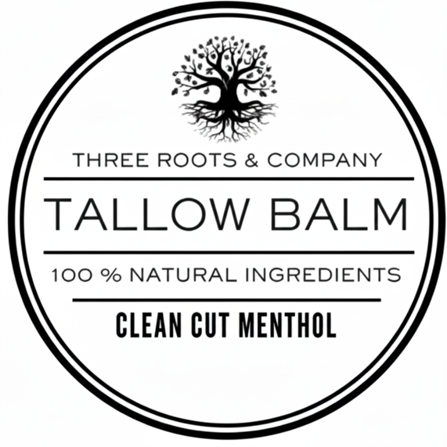 Calendula & Rose Petal Infused Grass Fed Tallow Balm – Aftershave - CLEAN CUT MENTHOL