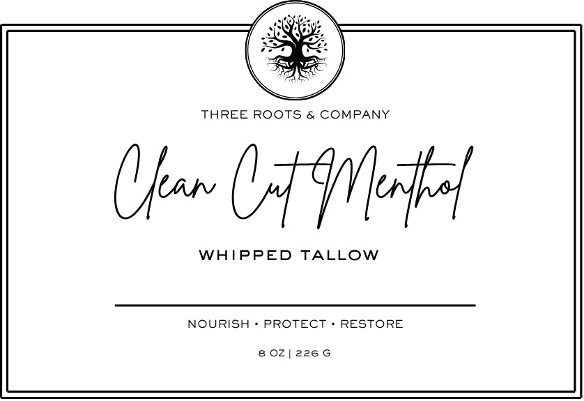 Calendula & Rose Petal Infused Whipped Tallow – Aftershave - CLEAN CUT MENTHOL
