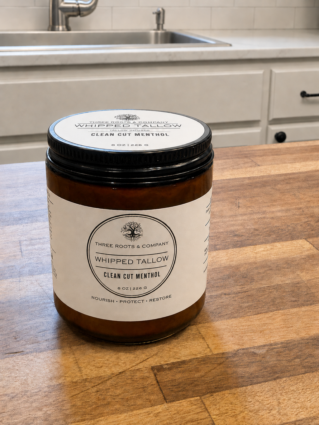 Calendula & Rose Petal Infused Whipped Tallow – Aftershave - CLEAN CUT MENTHOL