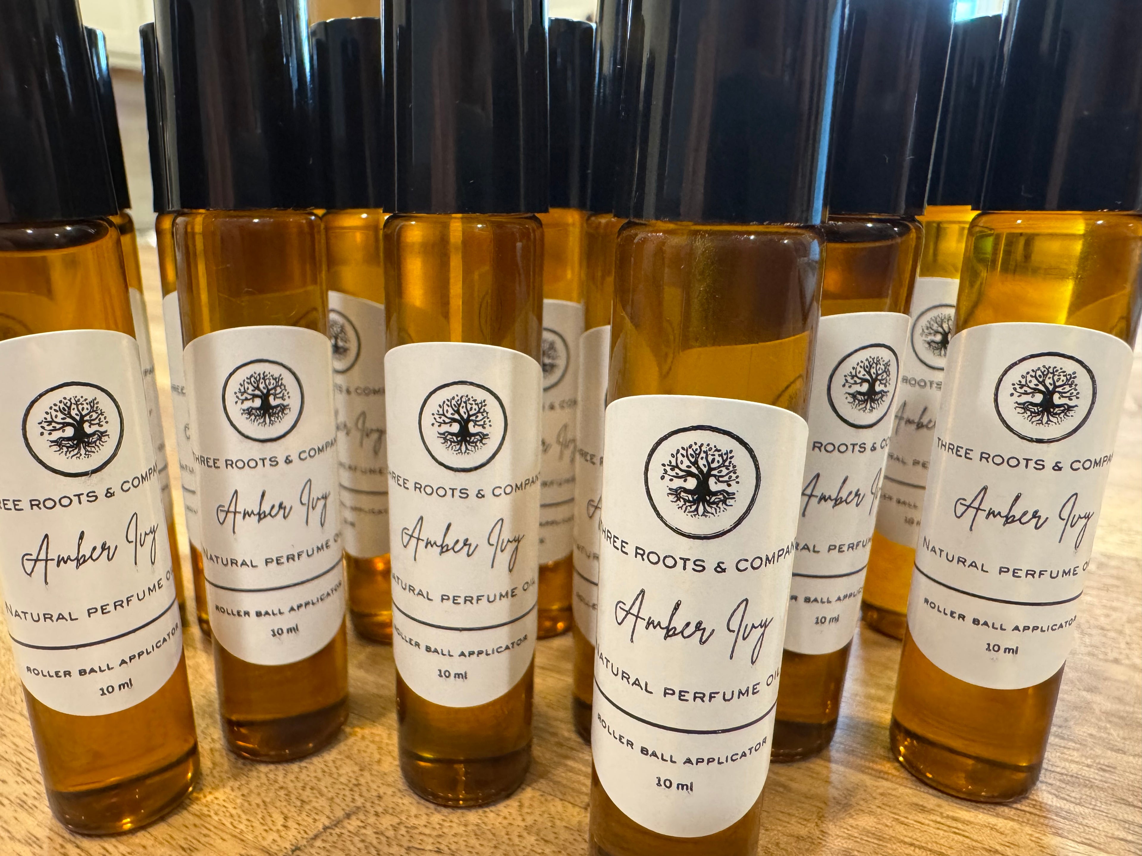 Natural Perfume Oil - Amber Ivy - 10mL roller ball applicator