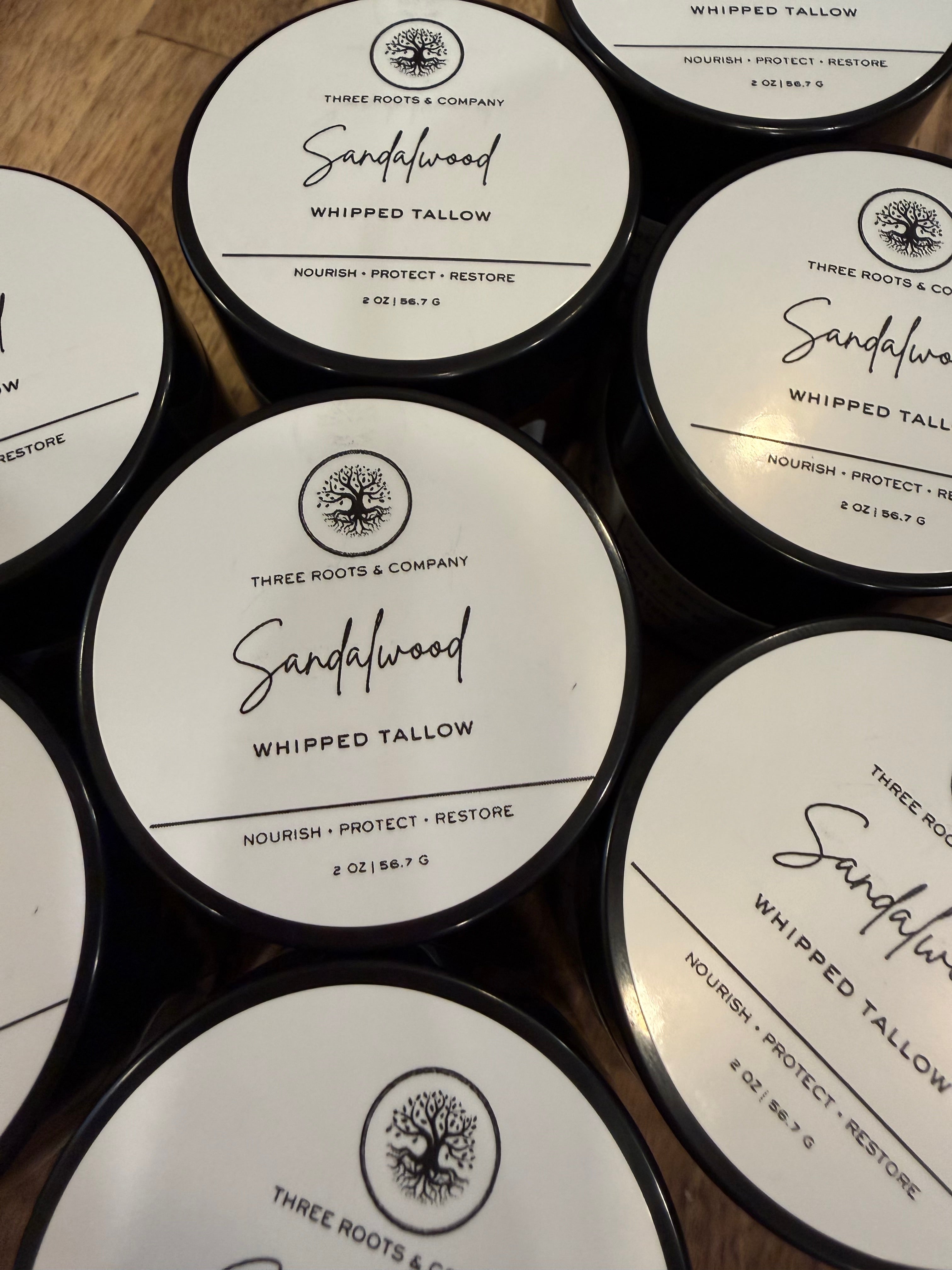 Calendula & Rose Petal Infused Whipped Tallow – Full Body Moisturizer - SIGNATURE SANDALWOOD