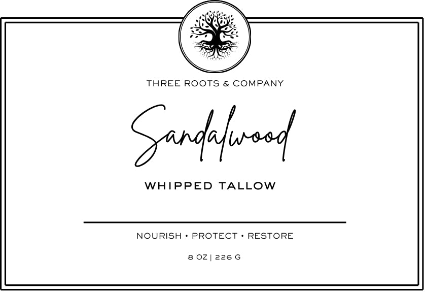 Calendula & Rose Petal Infused Whipped Tallow – Full Body Moisturizer - SIGNATURE SANDALWOOD