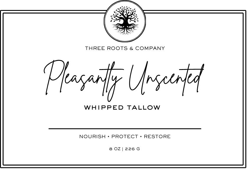 Calendula & Rose Petal Infused Whipped Tallow – Full Body Moisturizer - PLEASANTLY UNSCENTED